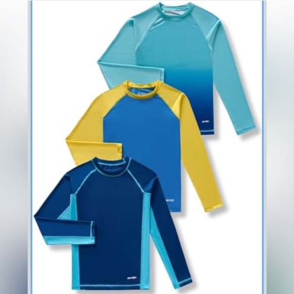 Other - NWT Liberty Pro 3 Pack Boys' UPF 50+ Rash Guard Long Sleeve Swim Shirts YL W88
